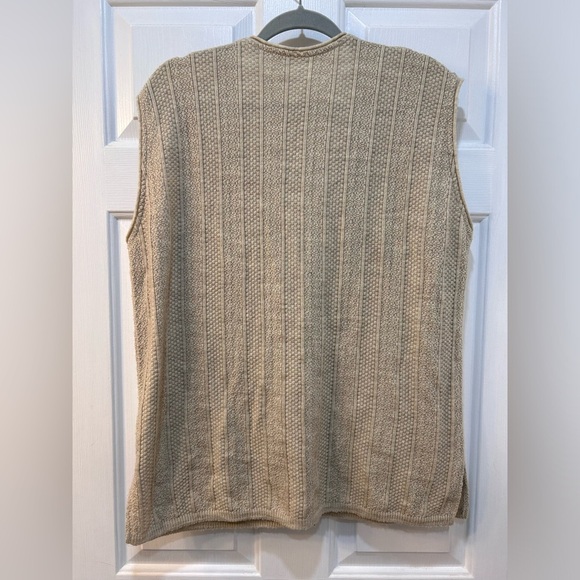 Made In Italy Wool Blend Sweater Vest Unisex Size L Lightweight Fisherman Boho - Picture 2 of 9